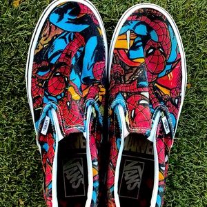 Marvel x Vans Spider-man Comic Book slipons